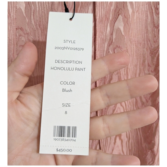 Veronica Beard Honolulu Jacquard Pants In Blush - Picture 4 of 8